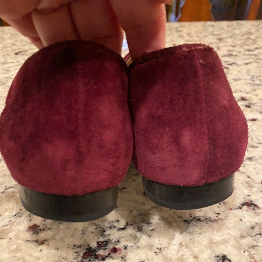 Vaneli Burgundy Suede Flats - Picture 3 of 3